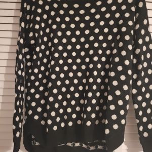 H&M  black polka dot sweater